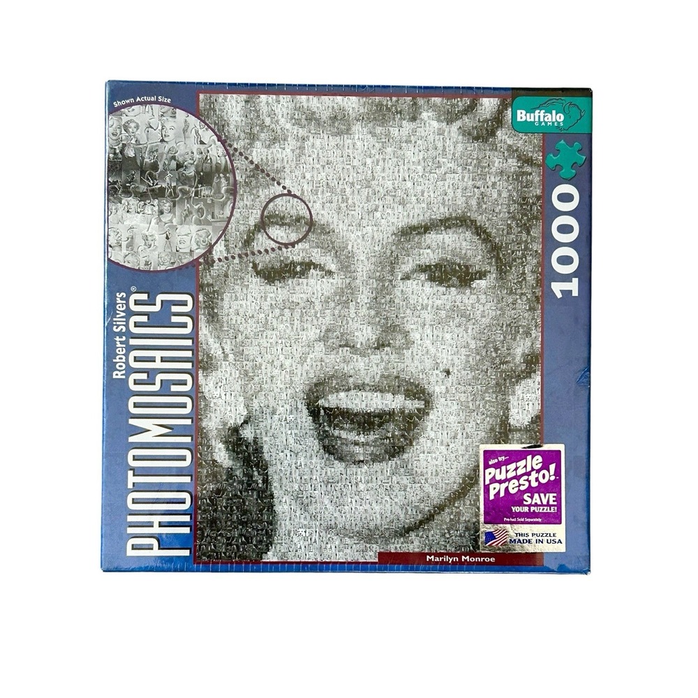 NEW Marilyn Monroe Photomosaics Puzzle 1000+ Piece 27x20 Robert Silver USA